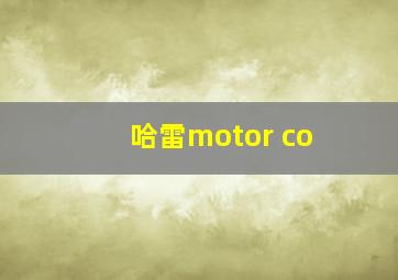 哈雷motor co